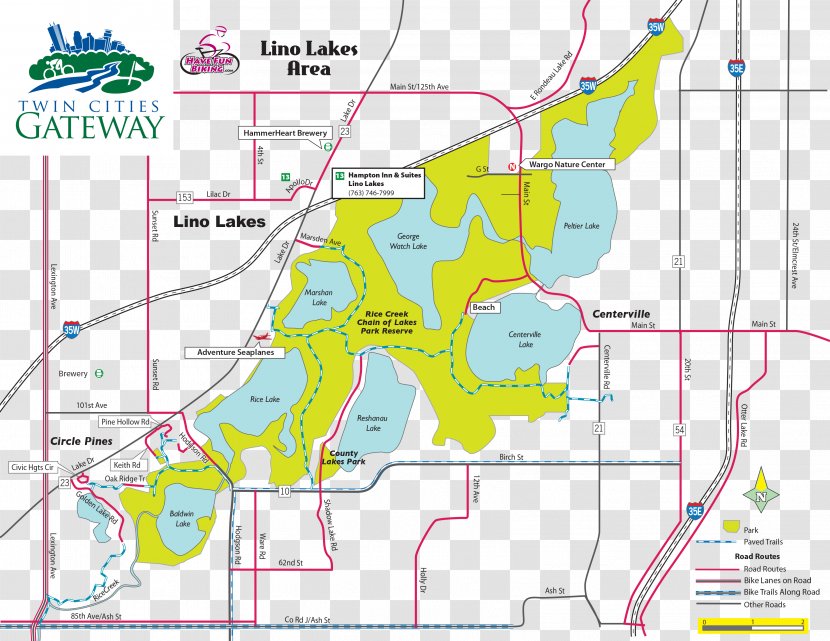 Lino Lakes Map Blaine Minneapolis Ham Lake - Plan - Hiking Trail Transparent PNG