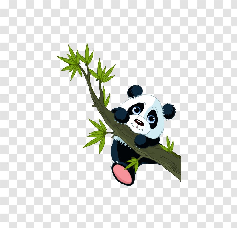 Giant Panda Bear Greeting & Note Cards Christmas Card Clip Art - Plant - Adhesive Cliparts Transparent PNG