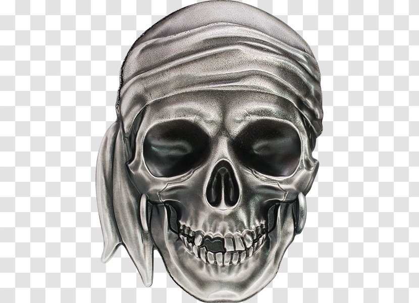 Silver Coin Skull Gold - Bone Transparent PNG