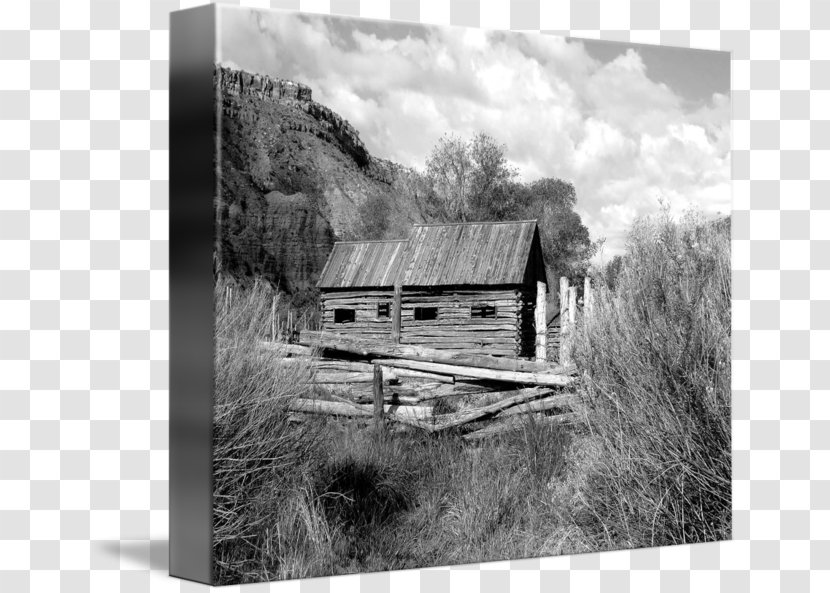 Shack House Monochrome Photography Building - Wall Hole Transparent PNG