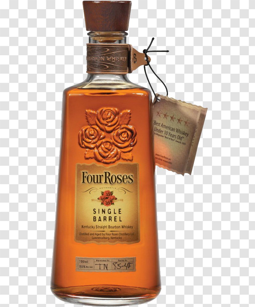 Bourbon Whiskey Distilled Beverage Four Roses Single Barrel - Beer Transparent PNG
