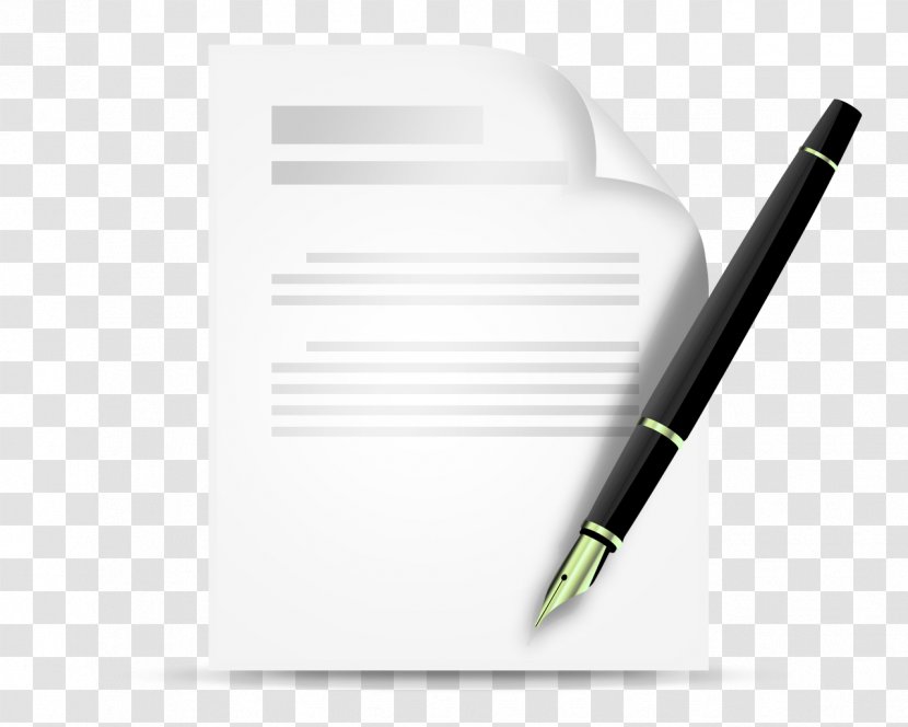 Contract Icon - Free - Signature And Pen PSD Material Transparent PNG