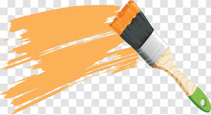 Paintbrush Watercolor Painting - Orange - Brushes Transparent PNG