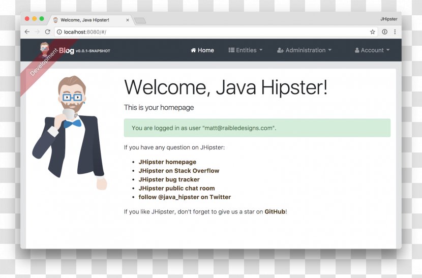 JHipster Java Spring Framework AngularJS OpenID - Jhipster - Bootstrap Transparent PNG