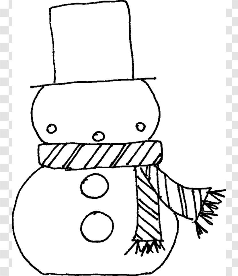 Coloring Book Christmas Santa Claus Gingerbread House Snowman - White - Cute Pictures Transparent PNG