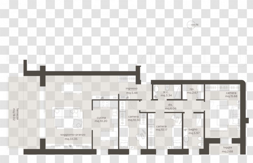 Martellago House Apartment Via Livenza Storey - Floor Plan - Residence Transparent PNG