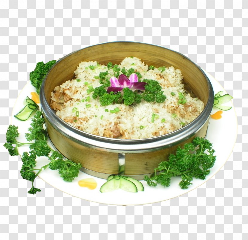 Spare Ribs Risotto Pork Steaming - Silhouette - Steamed Product Taste Glutinous Rice Powder Transparent PNG