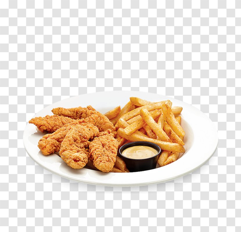 Chicken Fingers Crispy Fried French Fries - And Chips Transparent PNG