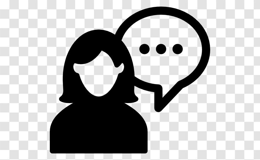 Speech Balloon Woman - Share Icon Transparent PNG