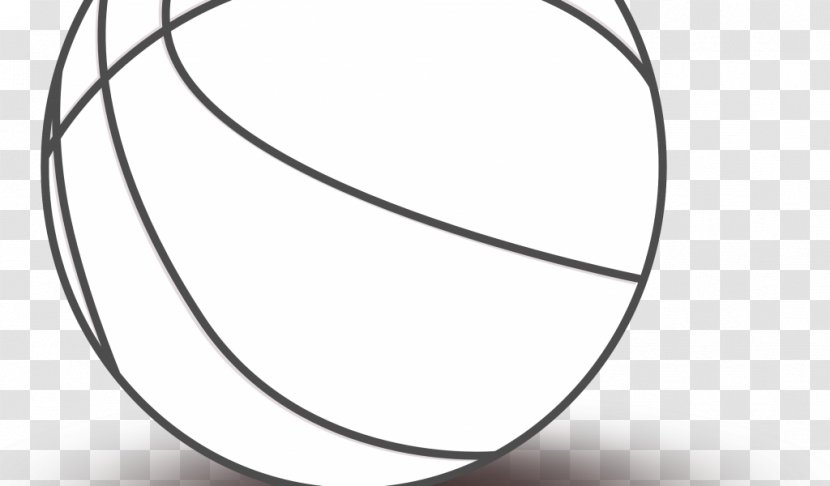 Clip Art Openclipart Black And White Basketball - Hd Transparent PNG