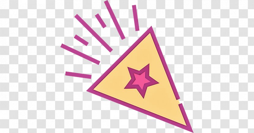 Pink Magenta Line Logo Triangle Transparent PNG