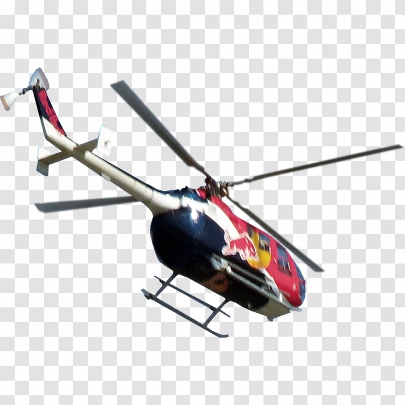 Helicopter Red Bull Airplane Aircraft - Watermark - Helicopters Transparent PNG