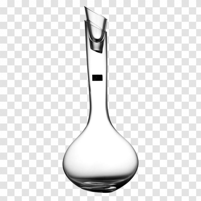 Red Wine Decanter Glass - Black And White Transparent PNG