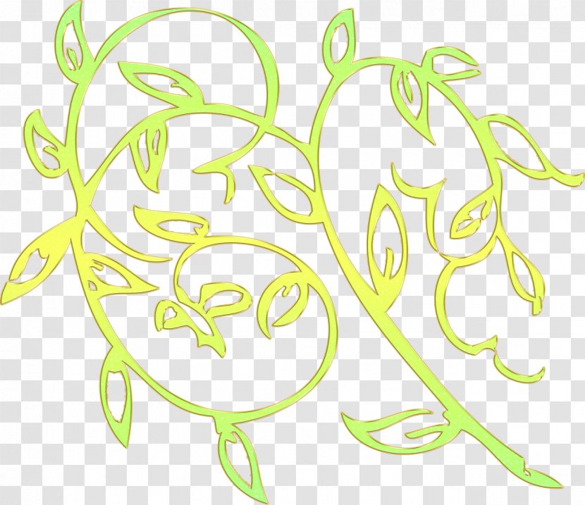 Green Leaf Watercolor - Drawing - Plant Line Art Transparent PNG