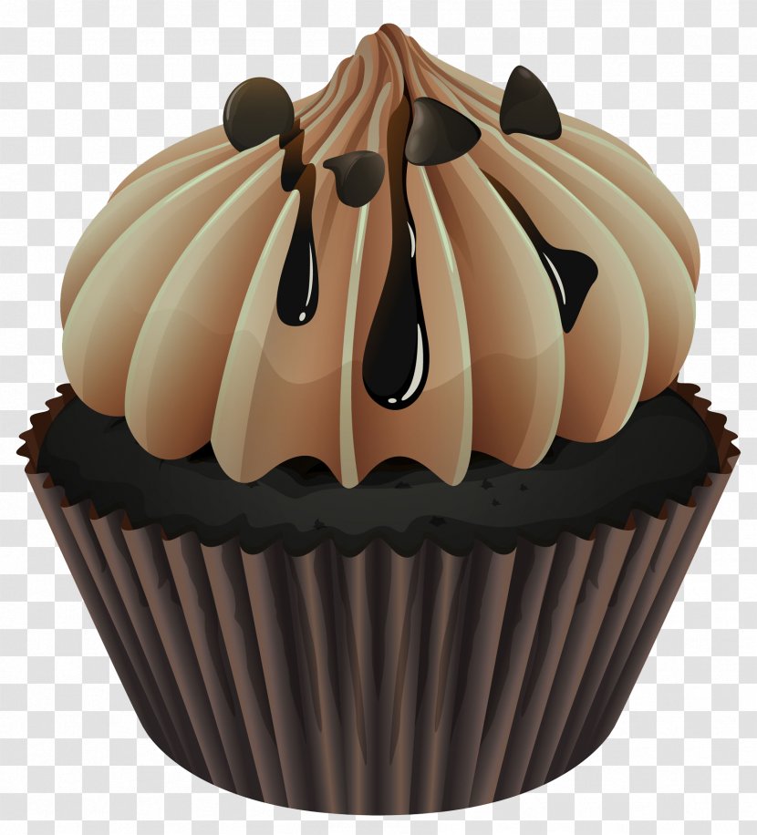Cupcake Muffin Icing Chocolate Clip Art - Food - Black Cake Transparent PNG
