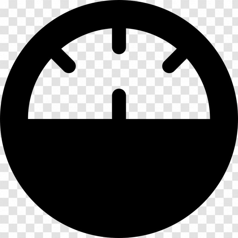 Management Motor Vehicle Speedometers Symbol - Black And White Transparent PNG