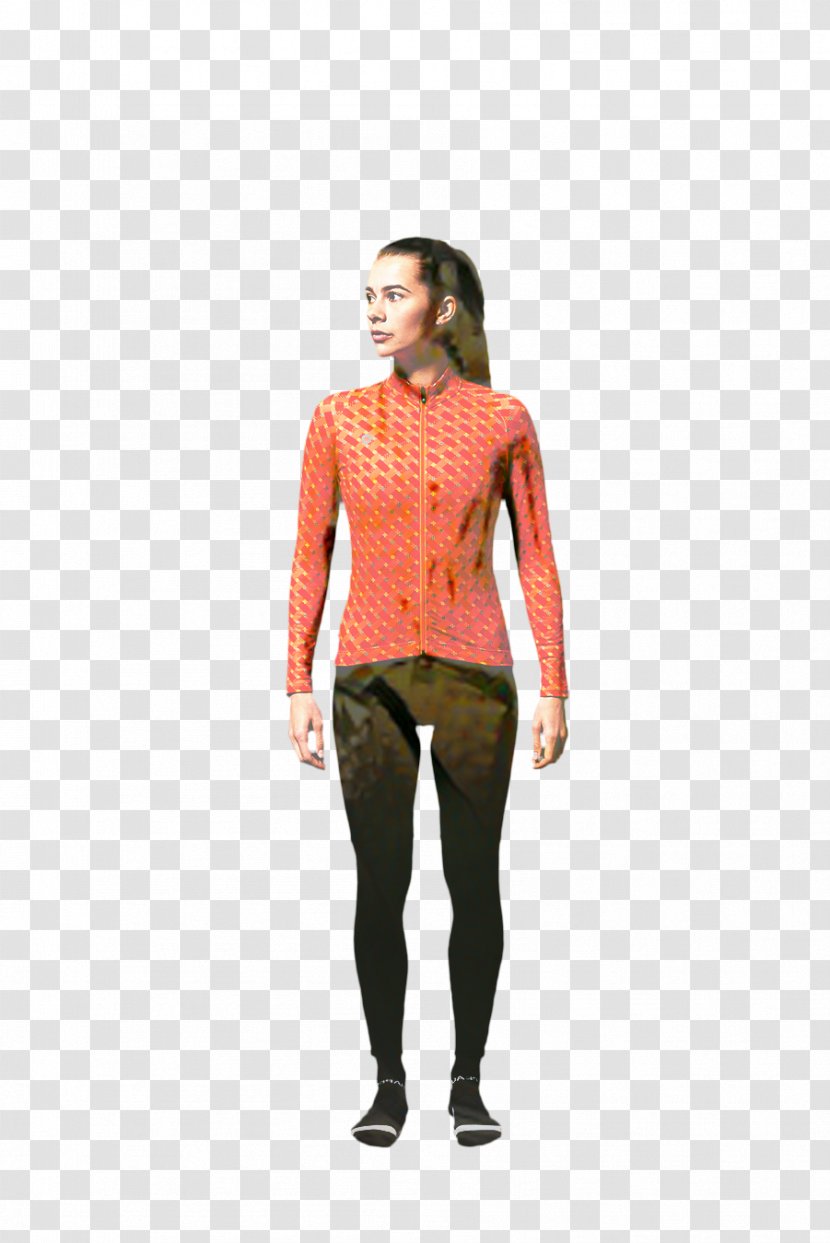Orange Background - Tshirt - Fashion Model Jacket Transparent PNG