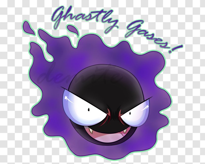 Gastly Pokémon Digital Art - Logo - Pokemon Transparent PNG