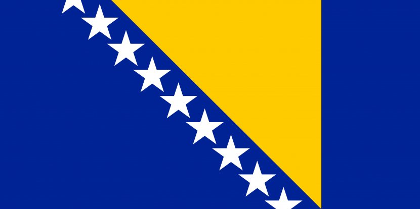 Flag Of Bosnia And Herzegovina Republic - Clipart Transparent PNG