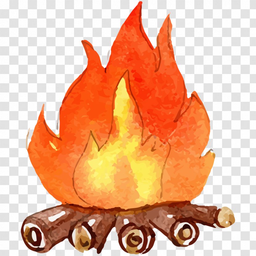 Accuarella Cartoon - Bonfire Transparent PNG