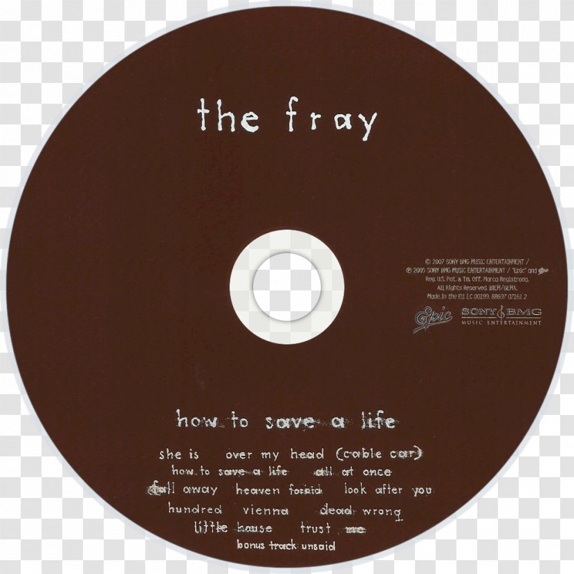 Compact Disc How To Save A Life The Fray Helios Album - Frame Transparent PNG