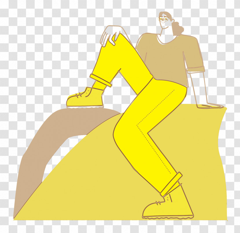Cartoon Yellow Shoe Line H&m Transparent PNG