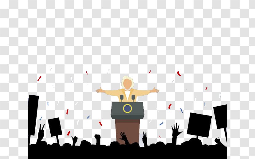 President Of The United States US Presidential Election 2016 - Candidate - Trump Cartoon Speech Vector Material Transparent PNG