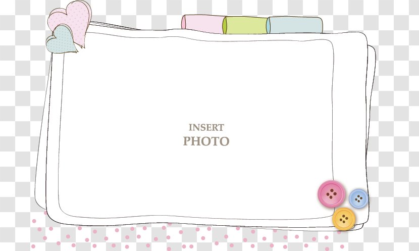 Paper Picture Frame Pattern - Pink - Text Box Transparent PNG