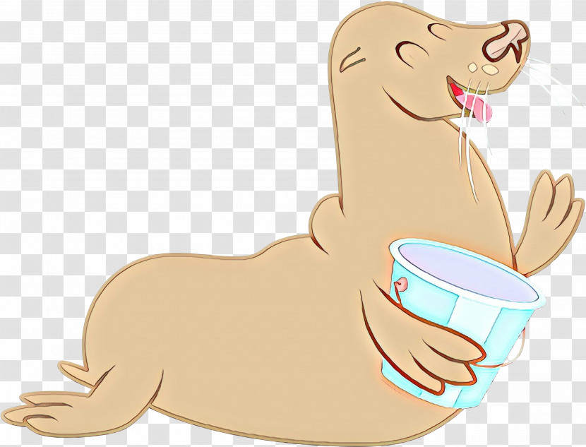 Cartoon California Sea Lion Seal Finger Tail Transparent PNG