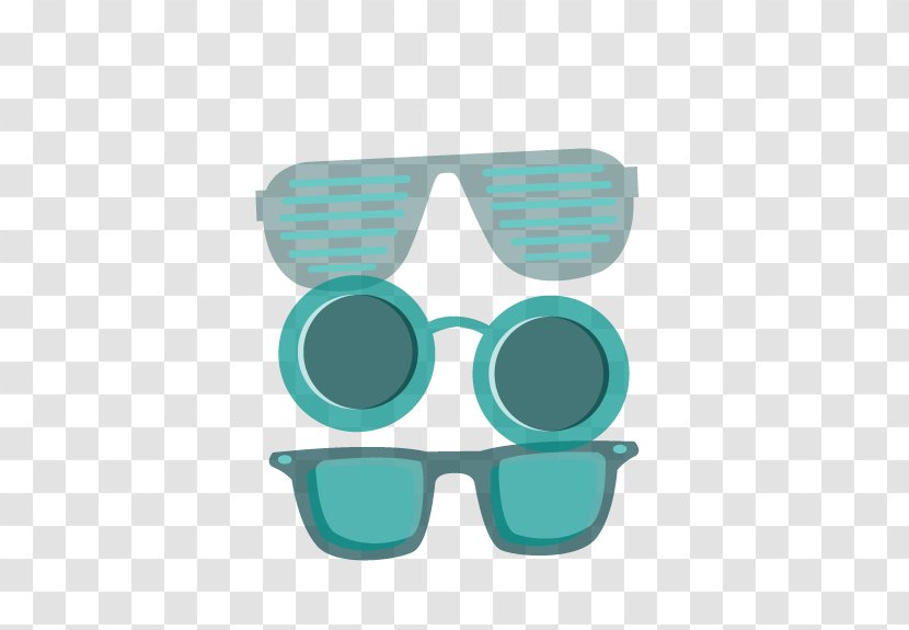 Sunglasses Logo Goggles - Blue Transparent PNG