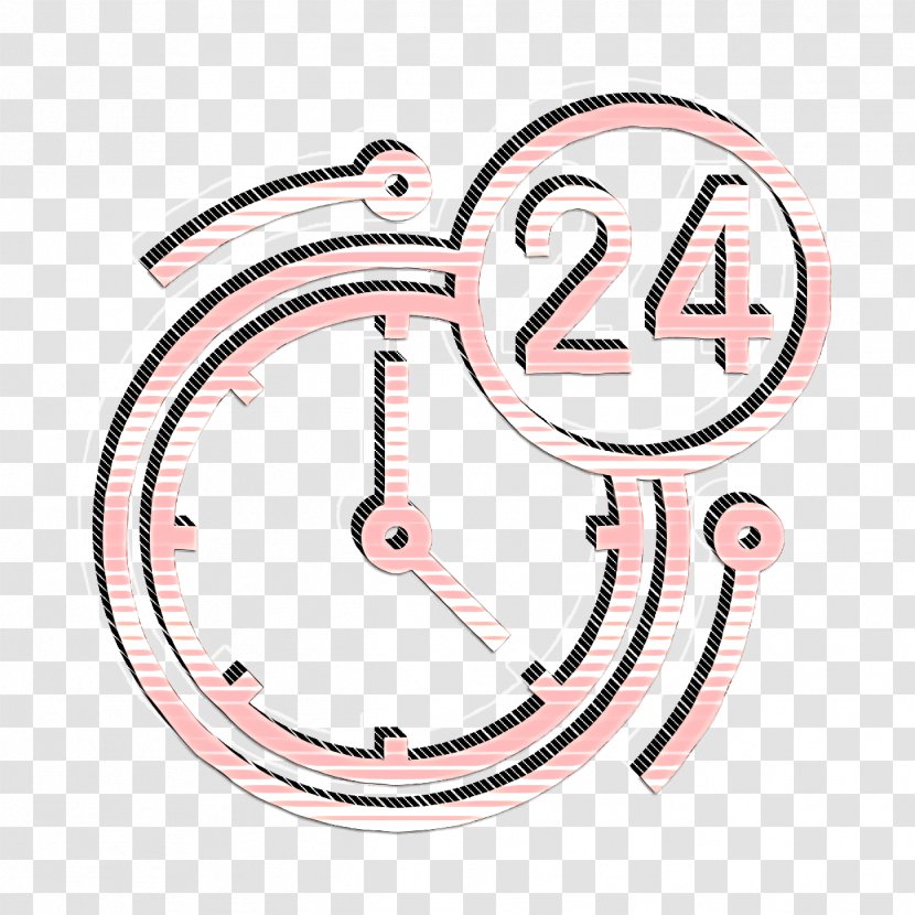Clock Icon - Number - Pink Meter Transparent PNG