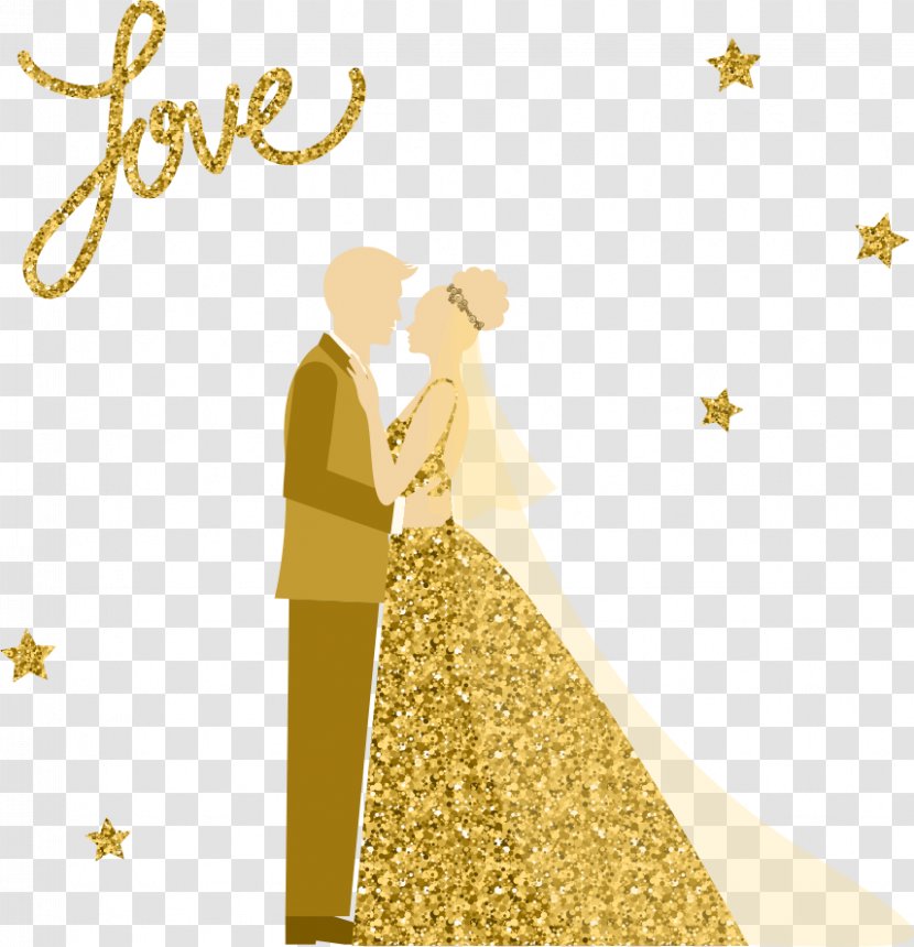 Silhouette Illustration - Text - Vector Wedding Transparent PNG