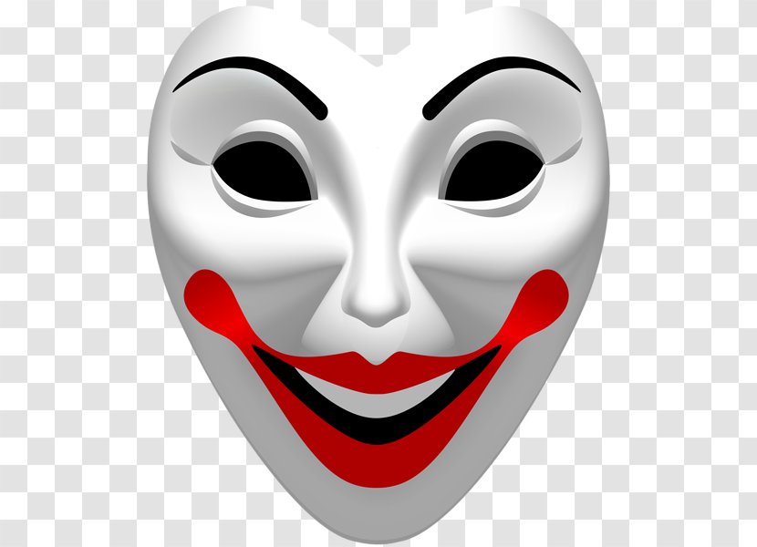 Joker Mask Black - Smile - Carnival Transparent PNG