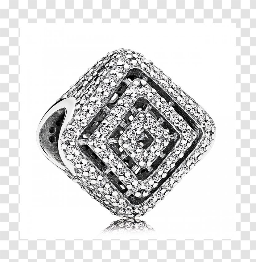 Pandora Geometry Charm Bracelet Line Jewellery - Platinum Transparent PNG