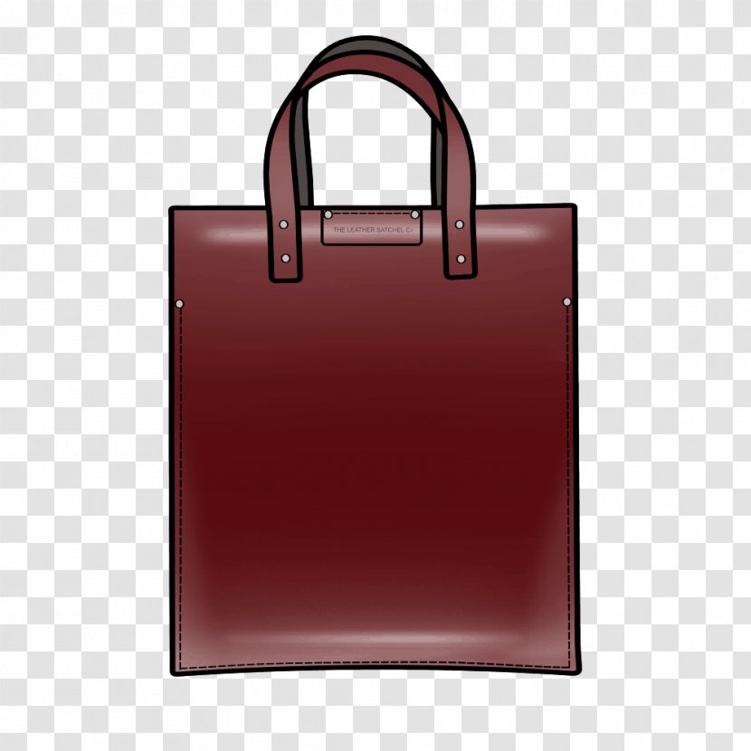 Tote Bag Briefcase Laptop Paper Leather - Strap - Oxblood Red Transparent PNG