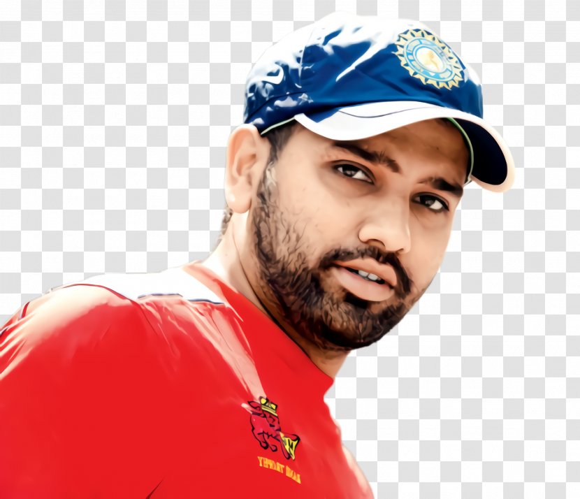Cricket India - Batsman - Moustache Cap Transparent PNG