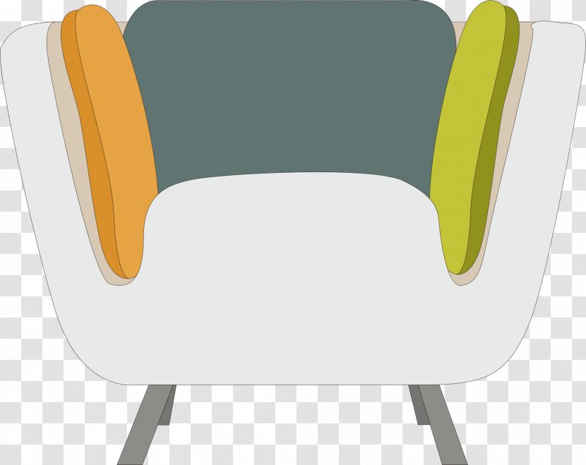 Table Chair Plastic Yellow - Furniture - Vector Cartoon Sofa Transparent PNG