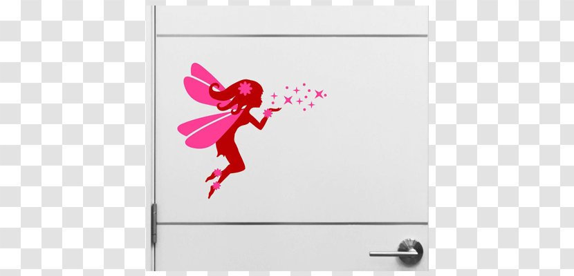 Pink M Sticker Rectangle - Heart - Fairy Door Transparent PNG