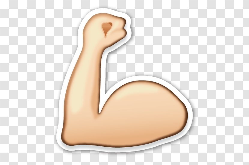 Emoji Pop! Sticker Biceps Smiley - Watercolor - Muscle Transparent PNG