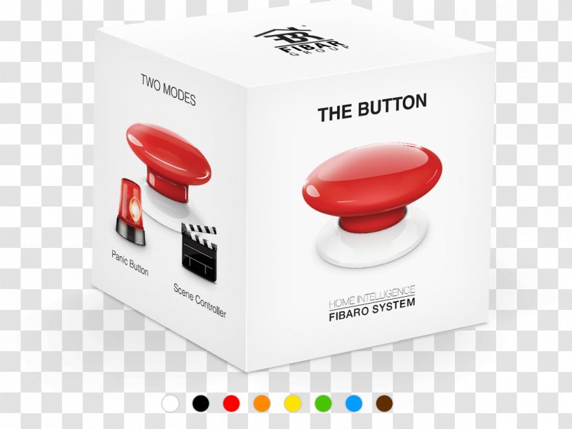 Fibar Group Home Automation Kits Remote Controls System Push-button - Homekit - Panic Button Transparent PNG