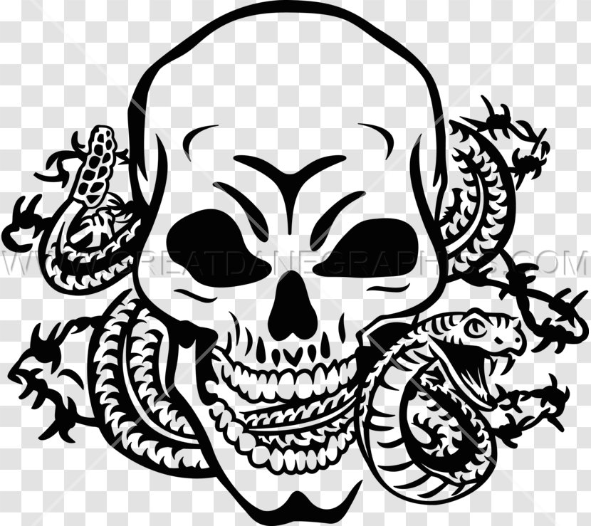 Skull Snake Skeleton Clip Art - Flower Transparent PNG