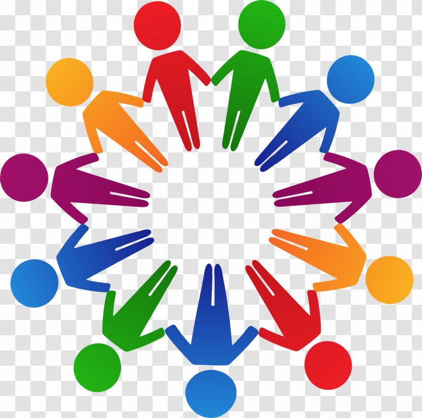 Social Group Line Circle Clip Art Celebrating - Collaboration Transparent PNG