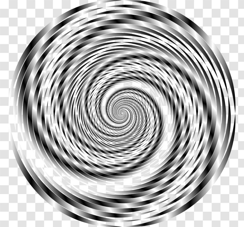 Black And White Vortex Clip Art - Cyclone - Monochrome Photography Transparent PNG