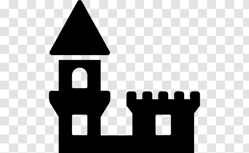 Castle Logo Clip Art - Black And White Transparent PNG
