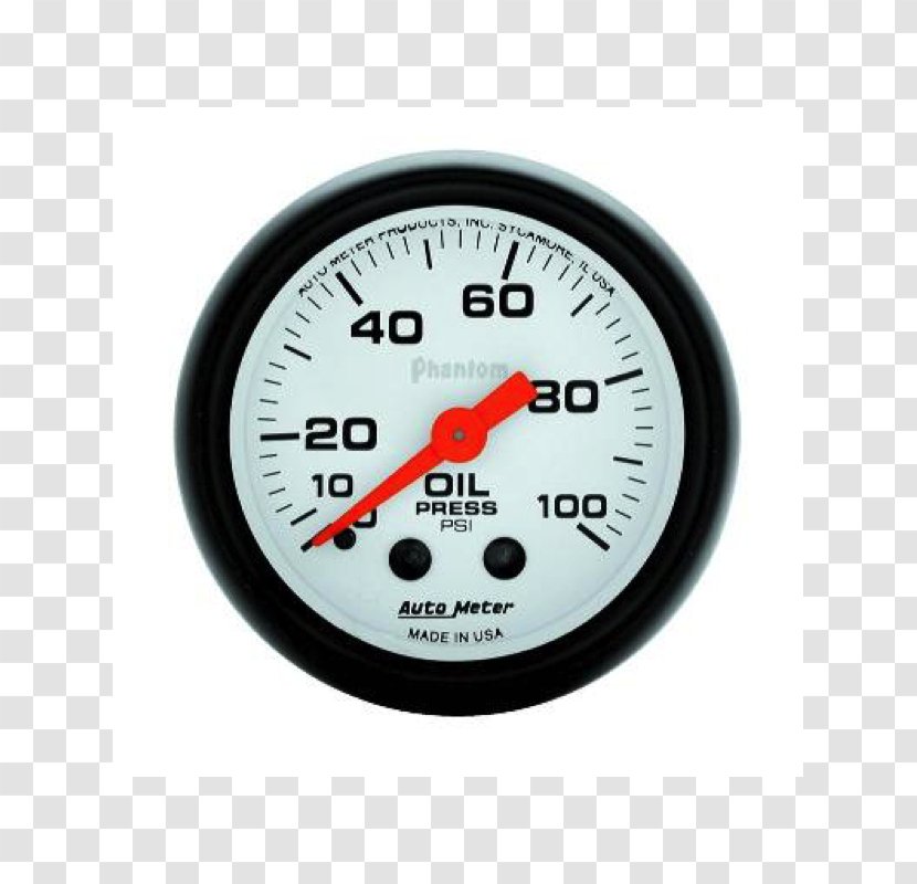 Boost Gauge Auto Meter Products, Inc. Pressure Measurement Pound-force Per Square Inch - Of Mercury - Tachometer Transparent PNG