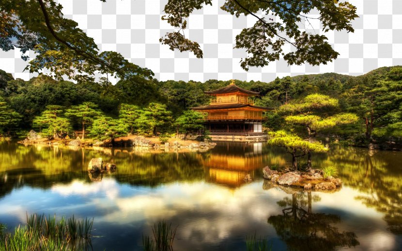 Kinkaku-ji Temple Shinden-zukuri Zen Wallpaper - Landscape - Japan Kinkakuji Four Transparent PNG