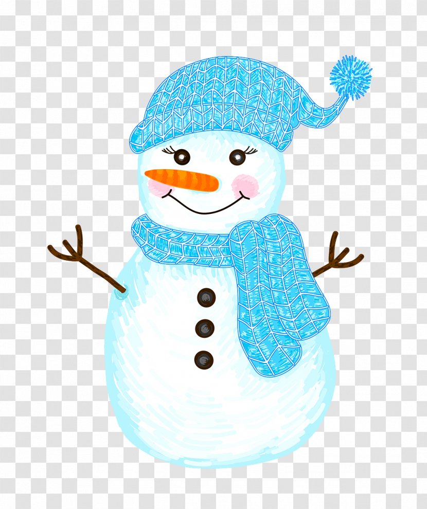 Snowman Scarf Hat - Art - Wearing A And Transparent PNG
