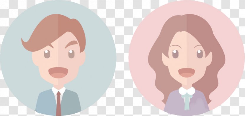 Logo Avatar Icon - Silhouette - Male And Female Cartoon Transparent PNG