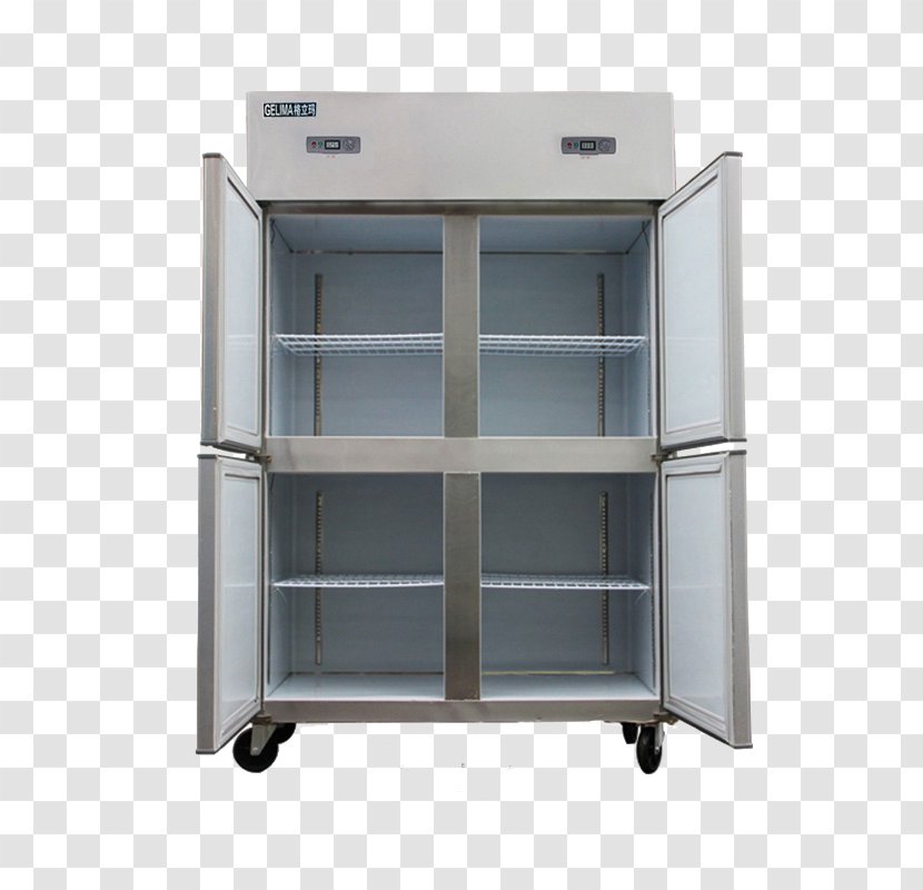 Refrigerator Kitchen Congelador - Frozen Food - Commercial Four Door Transparent PNG