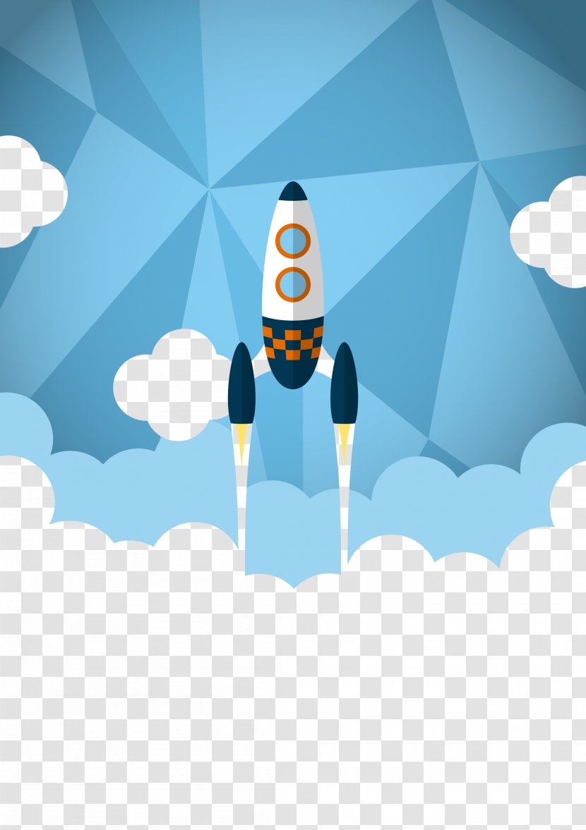 Rocket Launch Flyer Space - Sky - Cartoon Transparent PNG